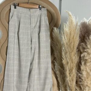 Plaid Straight Pants